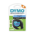 DYMO® LetraTag 91335 Black-On-Blue Labeling Tape, 0.5" x 13'