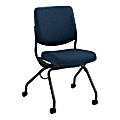 HON® Perpetual® Mobile Nesting Chair, 36"H x 26"W x 26"D, Navy Fabric/Black Frame
