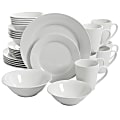 Gibson Home Noble Court 30-Piece Ceramic Dinnerware Set, White 1 thumbnail image