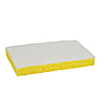 Scotch-Brite Light-Duty Scrubbing Sponge, 3-3/5 inches x 6-1/10 inches, 7/10 inches Thick, Yellow/White, 20 sponges per case, Sold by the Case