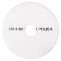 3M™ 4100 Super Polishing Floor Pads, 18" Diameter, White, Pack Of 5 Pads 1 thumbnail image