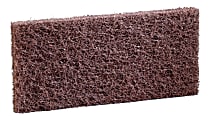 Niagara Heavy-Duty Utility Scrub Pads, 4-5/8" x 10", Brown, Box Of 5 Pads