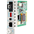 Omnitron iConverter T1/E1 Single-Fiber Media Converter RJ48 SC Single-mode 40km BiDi Module Wide Temp - 1 x T1/E1; 1 x SC Single-mode Single-Fiber (1310/1550); Internal Module; Lifetime Warranty