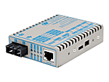 Omnitron FlexPoint 10/100 - Fiber media converter - 100Mb LAN - 10Base-T, 100Base-FX, 100Base-TX - RJ-45 / SC single-mode - up to 74.6 miles - 1550 nm