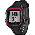 Garmin Forerunner 25 GPS Watch - Wrist - Optical Heart Rate Sensor, Accelerometer - Text Messaging - Heart Rate - 128 x 128 - 10 Hour - Black, Red - Health & Fitness, Running - Shock Resistant