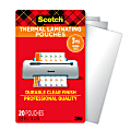 Scotch Thermal Laminating Pouches TP3855-20, 8-1/2" x 14", Clear, Pack Of 20 Laminating Sheets