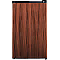 Midea WHS-160RWD1 Refrigerator - 4.40 ft³ - Manual Defrost - Reversible - 120 V AC - 50 W - Black, Wood - Wire Shelf