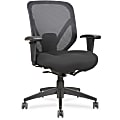 Lorell® Self-Tilt Mid-Back Chair, Fabric Back, Black
