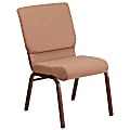 Flash Furniture HERCULES Series Stackable Church Chair, Caramel/Coppervein