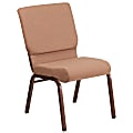 Flash Furniture HERCULES Series Stackable Church Chair, Caramel/Coppervein 1 thumbnail image