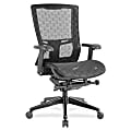 Lorell® Checkerboard Design High-Back Ergonomic Mesh Chair, Black