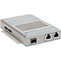 Omnitron OmniConverter 10/100/1000 PoE+ Gigabit Ethernet Fiber Media Converter Switch RJ45 SFP Wide Temp - 9439021W 1 thumbnail image