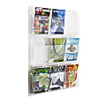 Clear Literature Rack, Magazine, 9 Pockets