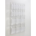 Clear Literature Rack, Combination, 6 Magazine Pockets, 12 Pamphlet Pockets 1 thumbnail image