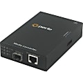 Perle S-1110-SFP Gigabit Ethernet Media Converter - 1 x Network (RJ-45) - 10/100/1000Base-T - 1 x Expansion Slots - 1 x SFP Slots - External, Rack-mountable