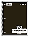 TOPS® Notebook, 8" x 10 1/2", 1-Subject, College Ruled, 140 Pages (70 Sheets), Assorted Colors 1 thumbnail image