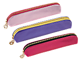 Divoga® Slim Pencil Pouch, 8 1/4"H x 1 3/4"W x 1 1/2"D, Assorted Colors