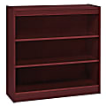 Lorell® Veneer Modular Shelving Bookcase, 3-Shelf, 36"H x 36"W x 12"D, Mahogany