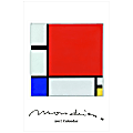 Retrospect Monthly Wall Calendar, 19 1/4" x 12 1/2", Mondrian, January to December 2017