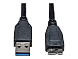Eaton Tripp Lite Series USB 3.0 SuperSpeed Device Cable (A to Micro-B M/M) Black, 1 ft. (0.31 m) - USB cable - Micro-USB Type B (M) to USB Type A (M) - USB 3.0 - 1 ft - black