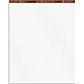 TOPS Plain Paper Easel Pads - 50 Sheets - Plain - 16 lb Basis Weight - 27" x 34" - White Paper - Perforated, Bond Paper, Leatherette Head Strip - 2 / Carton