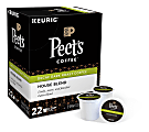 Peet's® Coffee & Tea Single-Serve Coffee K-Cup® Pods, Decaffeinated, House Blend, Carton Of 22 1 thumbnail image