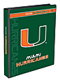 Markings by C.R. Gibson® 3-Ring Binder, 1" Round Rings, University Of Miami Hurricanes