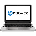 HP ProBook 655 G1 Laptop, 15.6" Screen, AMD A10, 4GB Memory, 180GB Solid State Drive, Windows® 7