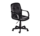 Comfort Products Leather Mid-Back Chair, Black 1 thumbnail image