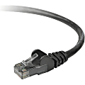 Belkin CAT6 Ethernet Patch Cable, RJ45, M/M - 25 ft Category 6 Network Cable for Network Device - First End: 1 x RJ-45 Network - Male - Second End: 1 x RJ-45 Network - Male - Patch Cable - Gold Plated Connector - Gold Plated Contact - Black 1 thumbnail image