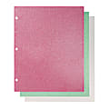 Divoga® Fashion Portfolio Folders, 9 1/2" x 11 1/2", Letter Size, Merry & Bright, Pack Of 3