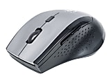 Manhattan Curve Wireless Optical Mouse - Optical - Wireless - Radio Frequency - Gray, Black - USB - 1600 dpi - Scroll Wheel - 5 Button(s)