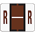 Smead® BCCR Bar-Style Permanent Alphabetical Labels, R, Brown, Roll Of 500 1 thumbnail image
