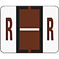 Smead® BCCR Bar-Style Permanent Alphabetical Labels, R, Brown, Roll Of 500 1 thumbnail image
