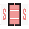 Smead® BCCR Bar-Style Permanent Alphabetical Labels, S, Pink, Roll Of 500 1 thumbnail image