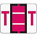 Smead® BCCR Bar-Style Permanent Alphabetical Labels, T, Red, Roll Of 500 1 thumbnail image