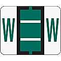 Smead® BCCR Bar-Style Permanent Alphabetical Labels, W, Dark Green, Roll Of 500 1 thumbnail image