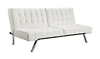 DHP Emily Convertible Futon, Vanilla White 1 thumbnail image