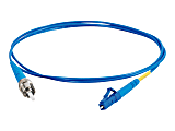 C2G-1m LC-ST 9/125 OS1 Simplex Singlemode PVC Fiber Optic Cable - Blue - 1m LC-ST 9/125 Simplex Single Mode OS2 Fiber Cable TAA - Blue - 3ft