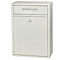 Mail Boss Locking Security Drop Box, 16 1/4"H x 11 1/4"W x 4 3/4"D, White 1 thumbnail image