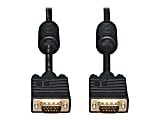Eaton Tripp Lite Series VGA High-Resolution RGB Coaxial Cable (HD15 M/M), 15 ft. (4.57 m) - VGA cable - HD-15 (VGA) (M) to HD-15 (VGA) (M) - 15 ft - molded - black