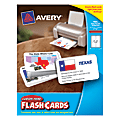 Avery® Custom-Print Flash Cards, 4 1/4" x 5 1/2", White, Pack Of 100