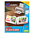 Avery® Custom-Print Flash Cards With Ring And Tabs, 3" x 5", White, Pack Of 100 1 thumbnail image