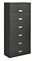 HON® Brigade® 600 36"W Lateral 6-Shelf Legal-Size File Cabinet With Locking Doors, Metal, Charcoal 1 thumbnail image