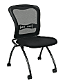 Office Star™ Folding Chair With Casters, Deluxe With Mesh Back, Coal/Titanium, Set Of 2 1 thumbnail image