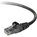 Belkin RJ45 Category 6 Patch Cable - 5 ft Category 6 Network Cable for Network Device - First End: 1 x RJ-45 Network - Male - Second End: 1 x RJ-45 Network - Male - Patch Cable - Gold Plated Contact - Black