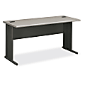 HON® 66000-Series StationMaster® Laminate Desk, Patterned Gray/Charcoal