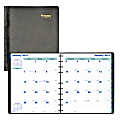 Blueline® MiracleBind™ 17-Month Monthly Planner, 11" x 9 1/16", 50% Recycled, FSC Certified, Black, August 2017 to December 2018 (CF1512.81T-18)