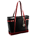 McKleinUSA® Serafina Tote, 15"H x 12 1/2"W x 6"D, Black/Red 1 thumbnail image
