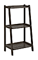 New Ridge Home Goods Dunnsville 42"H 3-Shelf Leaning Ladder Bookcase, Espresso